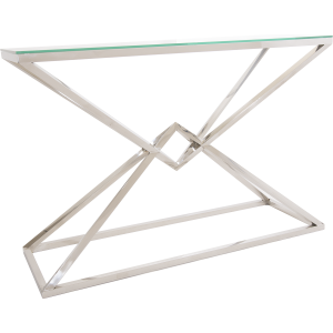 Konsola metalowa srebrna Diamond 120x40x80cm