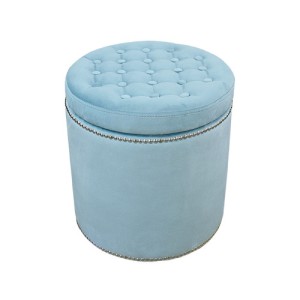 Pufa okrągła otwierana ze srebrnymi nitami Karo