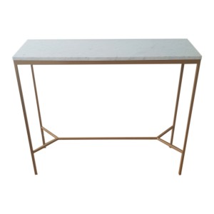 Konsola wąska metalowa złota Amsterdam 