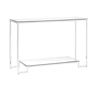 Konsola metalowa srebrna Harpers 120x40x78cm 