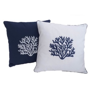 PODUSZKA WELUROWA OZDOBNA Z DOWOLNYM HAFTEM WYBIERZ KOLOR "  CORAL" 45 X 45 CM 