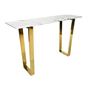 Konsola złota blat Marmur Marmo White 