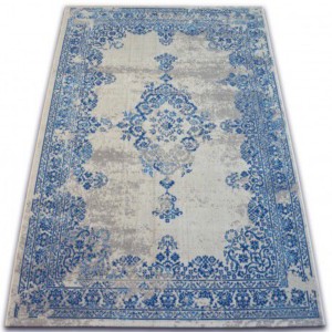 DYWAN KREMOWY WZÓR NIEBIESKI WYBIERZ ROZMIAR CASCO ANTIGUO CREAM BLUE