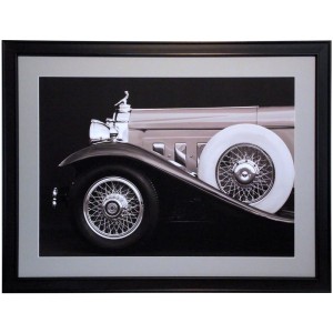 OBRAZ W DREWNIANEJ RAMIE"LUXURY CAR"80x60CM