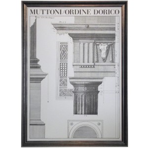 OBRAZ W DREWNIANEJ RAMIE"KOLUMNA DORYNCKA"59X84CM