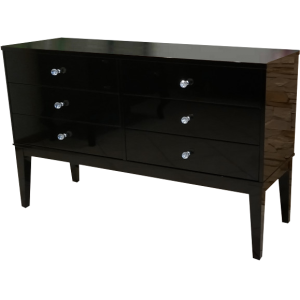 Komoda drewniana czarna z szufladami Genua