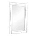 Lustro prostokątne metalowe srebrne ZEGNA 60x1x90cm
