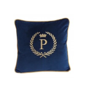 PODUSZKA WELUROWA Z DOWOLNYM MONOGRAMEM CROWN AND WREATH WYBIERZ KOLOR  I ROZMIAR 