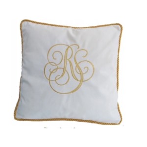 Poduszka welurowa z dowolnym monogramem LBJ Wybierz kolor i rozmiar