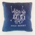 PODUSZKA BAWEŁNIANA HAFTOWANA DEKORACYJNA  POLO RESORT NAVY
