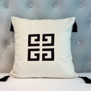 PODUSZKA WELUROWA OZDOBNA Z DOWOLNYM HAFTEM WYBIERZ KOLOR " EMBROIDERY  NO3" 45 X 45 CM 