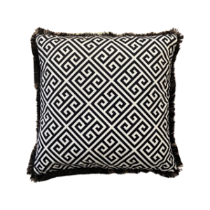 Poduszka welurowa ozdobna czarna Vouge No1 45x45cm