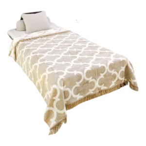 Pled dwustronny beżowy marrocan 150X200CM 