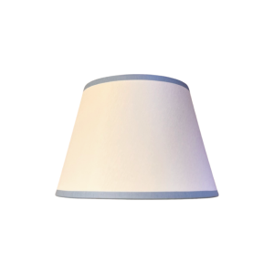 Abażur biały lamówka niebieska Hamptons 13x20x14cm