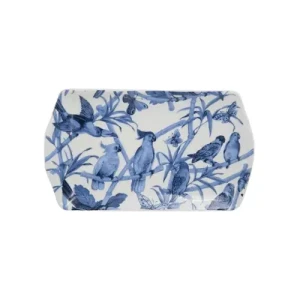 Talerz ceramiczny prostokatny  Blue Parrots M