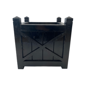 Drewniana donica czarna Flamingo