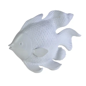 Figurka dekoracyjna ryba biała Hamptons h 26cm 
