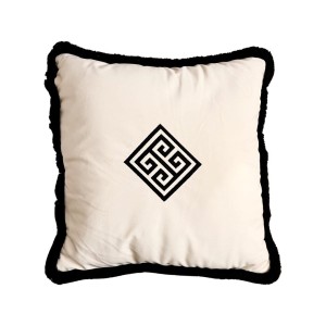 Poduszka welurowa kremowa Vouge No3 Wybierz kolor i rozmiar