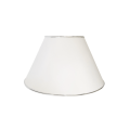 Abażur bawełna biały lamówka srebrna Rita 22cm