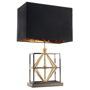 Lampa stołowa czarna Quito 41x22x64cm