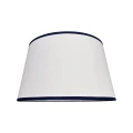 Abażur biały lamówka granat Classic