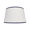 Abażur biały lamówka granat Classic