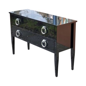 Komoda drewniana czarna lakierowana  Amanda