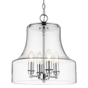 Lampa wisząca srebrna szklana Prague No 2 37x37x40cm