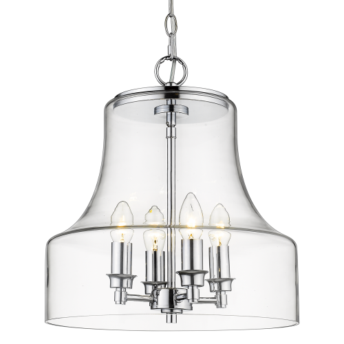 Lampa wisząca srebrna szklana Prague No 2 37x37x40cm