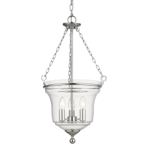 Lampa wisząca srebrna szklana Prague No 1 37x37x56cm