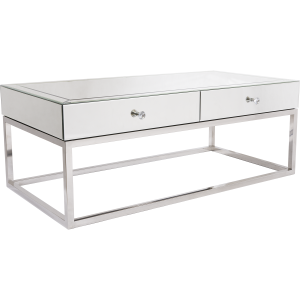 Stolik kawowy srebrny lustrzany Madison 120x60x45cm