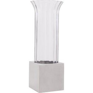 Świecznik metalowy szklany Isabelle S 12x12x34cm