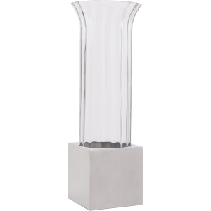 Świecznik metalowy szklany Isabelle M 15x15x39cm