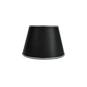 Abażur bawełniany stożek ze srebrną lamówką Glam 14cm