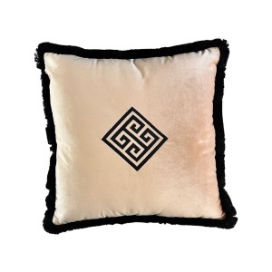 Poduszka welurowa beżowo złota Vouge No3 Wybierz kolor i rozmiar