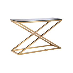 Konsola metalowa złota New Yorker 130x40x80cm