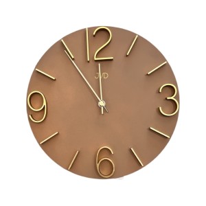 ZEGAR ŚCIENNY DREWNIANY PUDROWY RÓŻ NEW AGE 30CM