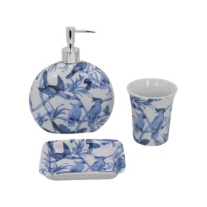 Zestaw ceramiczny łazienkowy  Blue Parrots