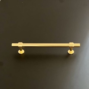 Uchwyt reling meblowy złoty mosiądz polerowany  Modern Classic 224 mm