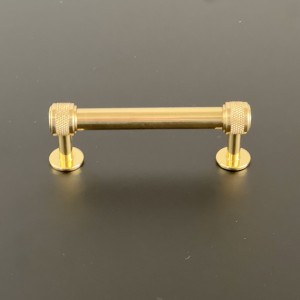 Uchwyt reling meblowy złoty mosiądz polerowany Modern Glamour 96 mm  