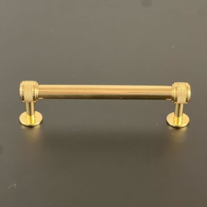 Uchwyt reling meblowy złoty mosiądz polerowany Modern Glamour 128 mm