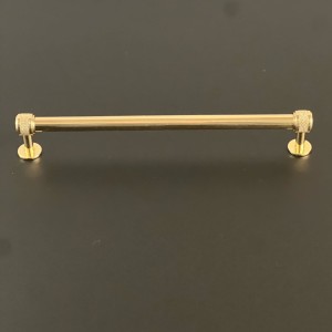 Uchwyt reling meblowy złoty mosiądz polerowany  Modern Glamour 224 mm 