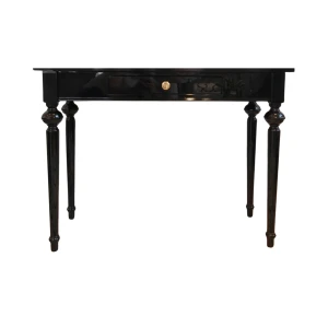 Konsola drewniana czarna z połyskiem Prado 
