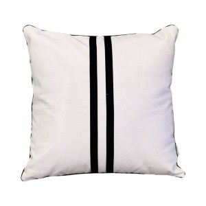 Poduszka bawełniana z pasami czarnymi Classy no1 Wybierz rozmiar 