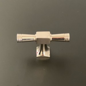 Uchwyt meblowy srebrny T-bar nikliel polerowany Modern French 60 mm 