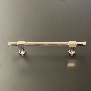 Uchwyt reling meblowy srebrny nikiel polerowany Modern French 160 mm 