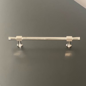 Uchwyt reling meblowy srebrny nikiel polerowany Modern French 224 mm 