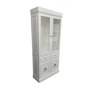 Witryna drewniana biała przeszklona Vouge 