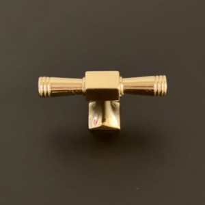 Uchwyt meblowy złoty T-bar mosiądz polerowany Modern French 60 mm  