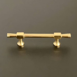 Uchwyt reling meblowy złoty mosiądz polerowany Modern French 96 mm 